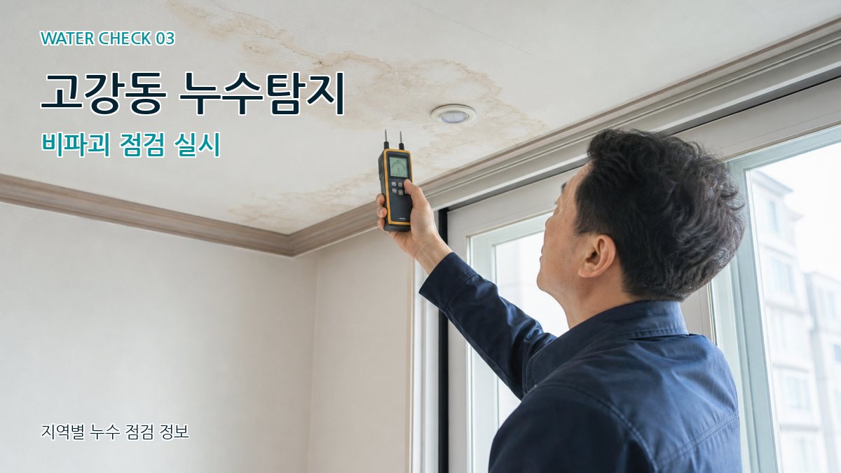 고강동 천장누수 누수탐지 이미지