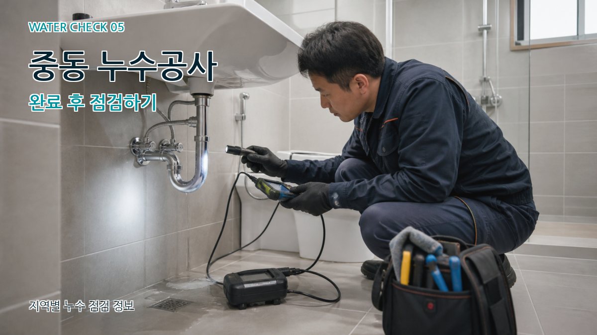 중동 누수공사 완료 후 점검하기