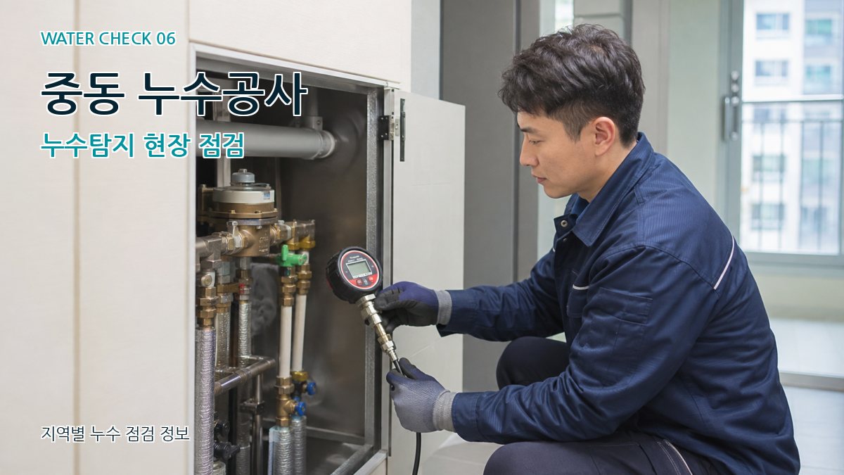 중동 누수공사 누수탐지 현장 점검