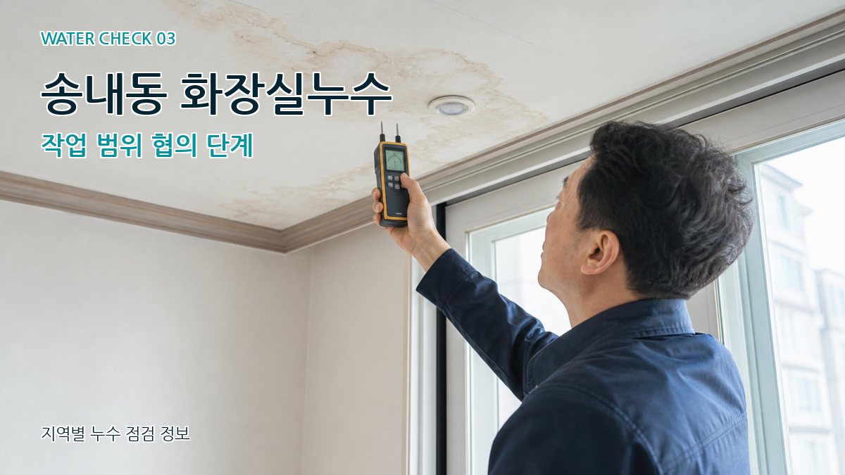 송내동 천장누수 누수탐지 이미지