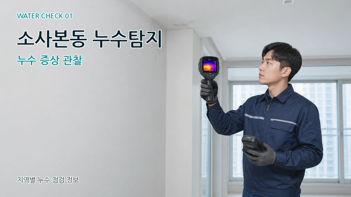 소사본동 아파트누수 누수탐지 이미지