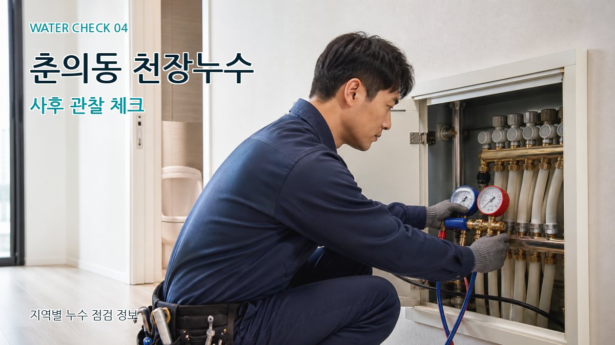 춘의동 천장누수 사후 관찰 체크