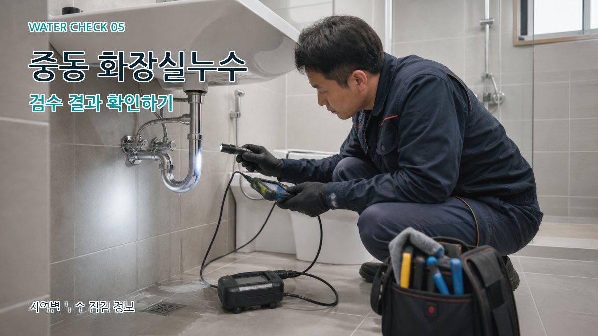 중동 화장실누수 검수 결과 확인하기