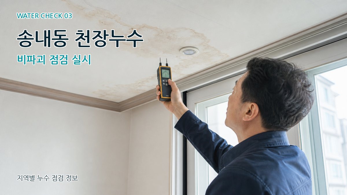 송내동 천장누수 누수탐지 이미지