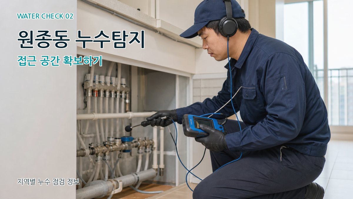 원종동 누수탐지 접근 공간 확보하기