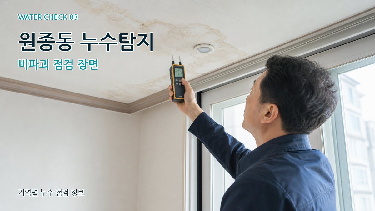 원종동 누수탐지 비파괴 점검 장면