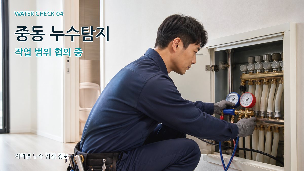 중동 누수탐지 작업 범위 협의 중