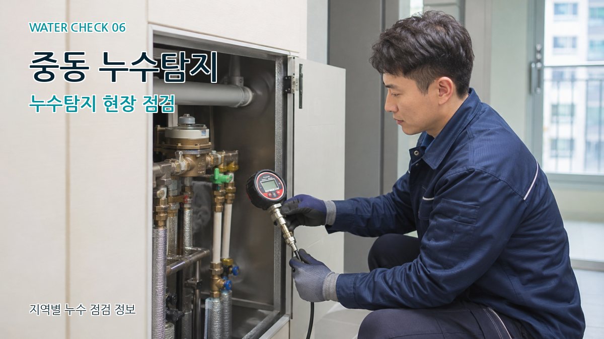 중동 누수탐지 누수탐지 현장 점검
