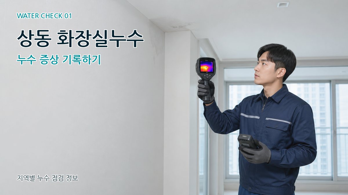 상동 아파트누수 누수탐지 이미지