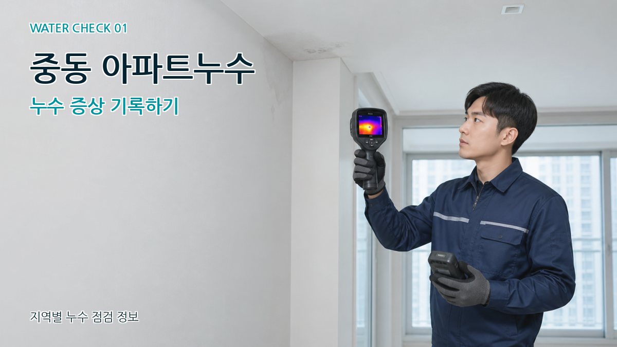 중동 아파트누수 누수 증상 기록하기
