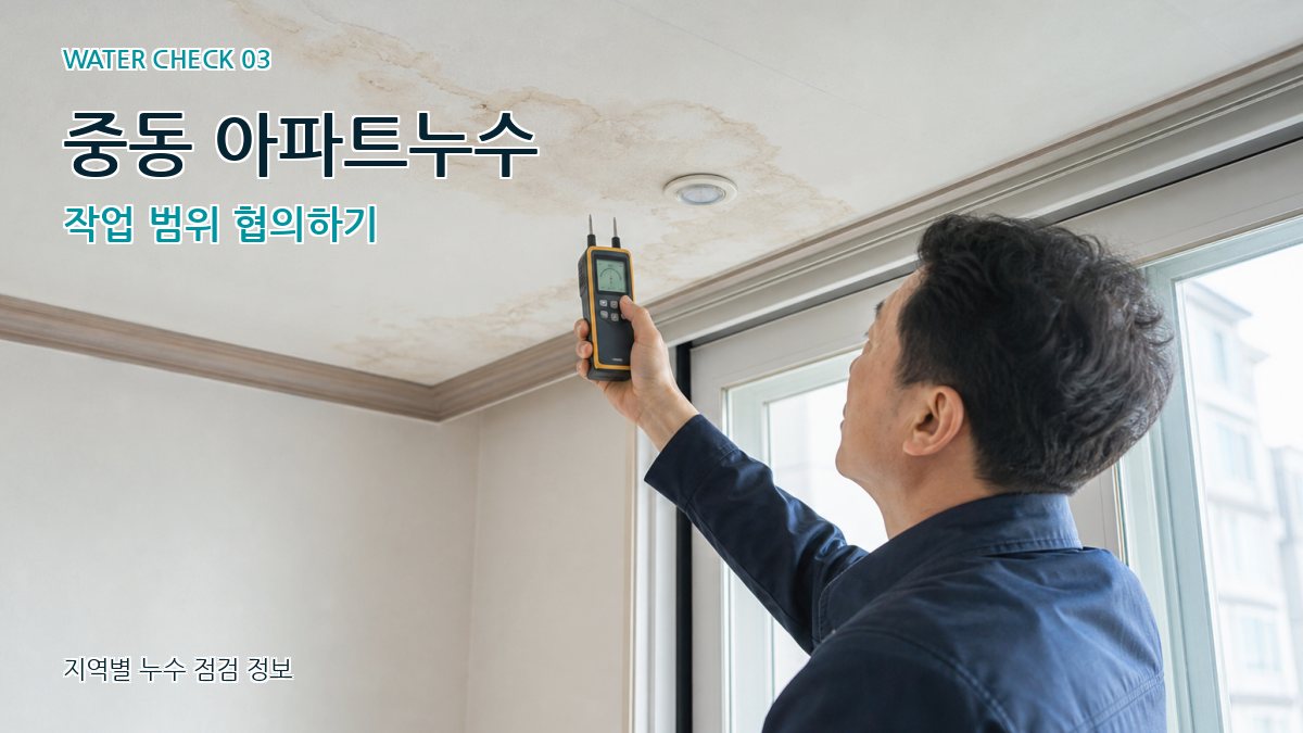중동 아파트누수 작업 범위 협의하기