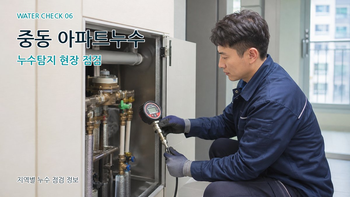 중동 아파트누수 누수탐지 현장 점검
