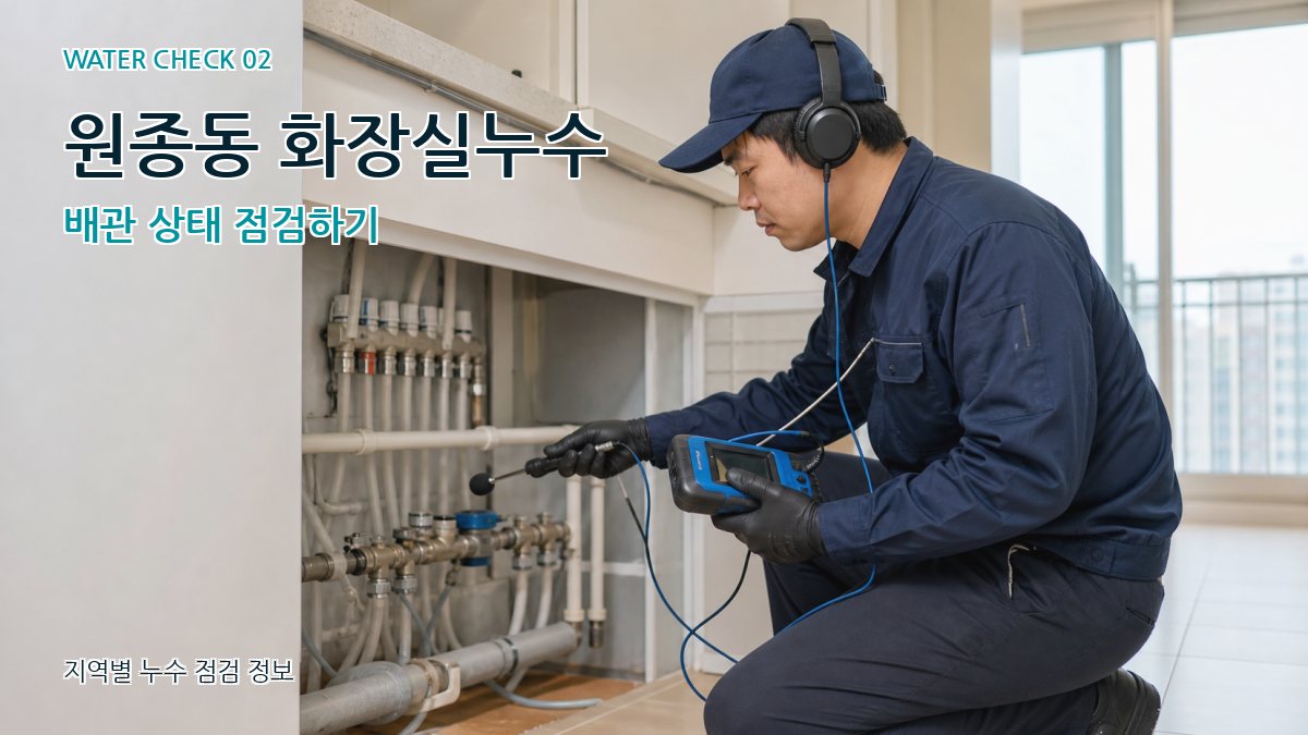 원종동 화장실누수 누수탐지 이미지