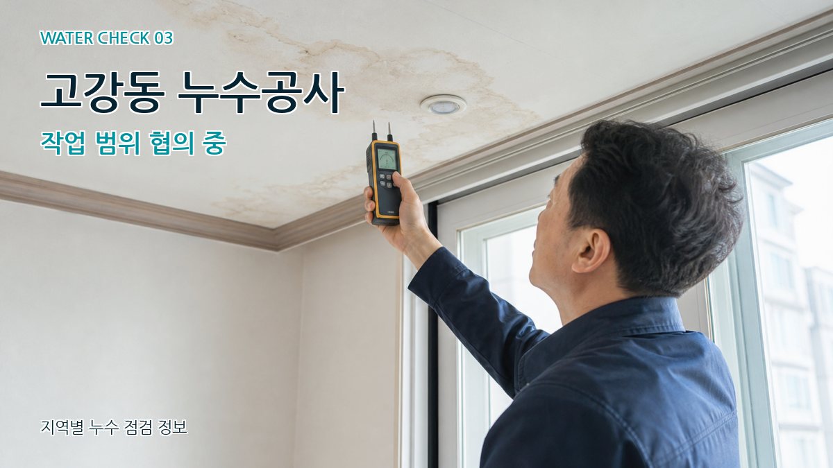 고강동 천장누수 누수탐지 이미지