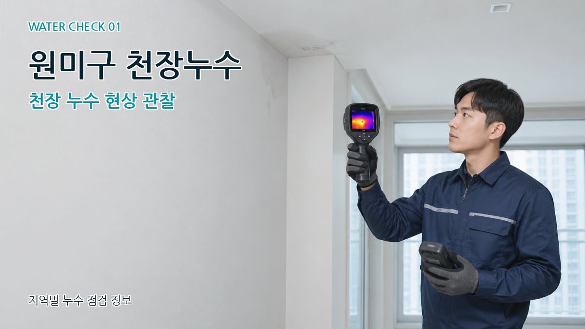 원미구 아파트누수 누수탐지 이미지