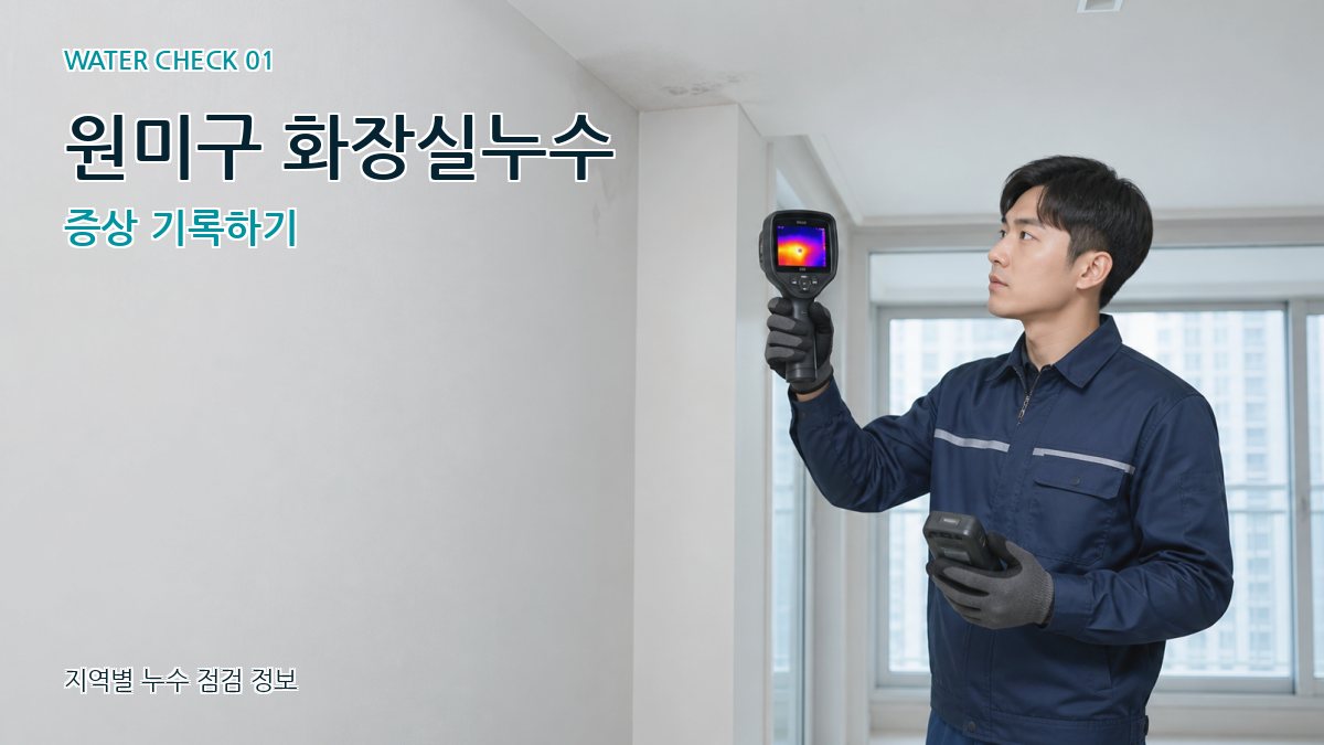 원미구 화장실누수 증상 기록하기