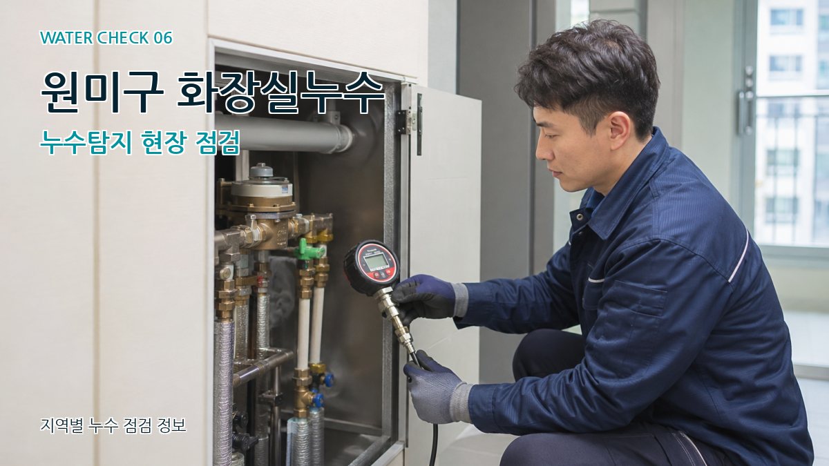 원미구 화장실누수 누수탐지 현장 점검