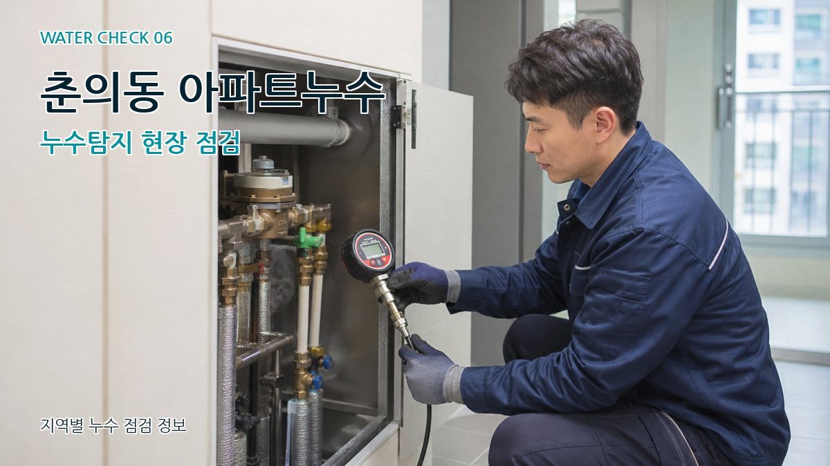 춘의동 아파트누수 누수탐지 현장 점검