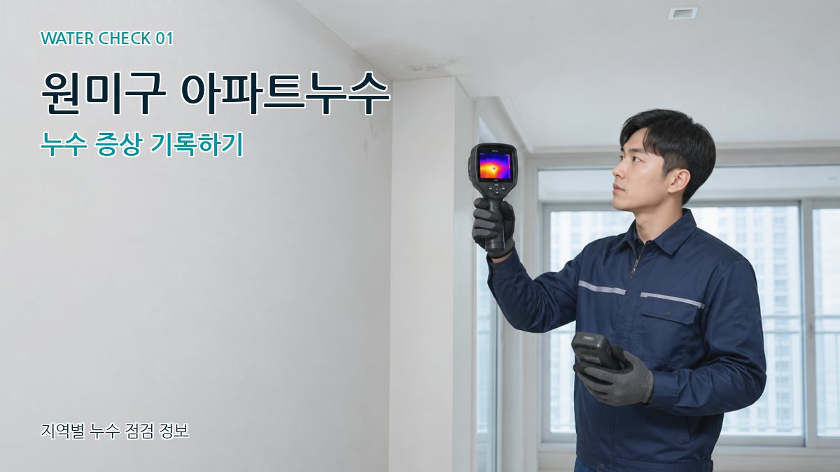 원미구 아파트누수 누수탐지 이미지