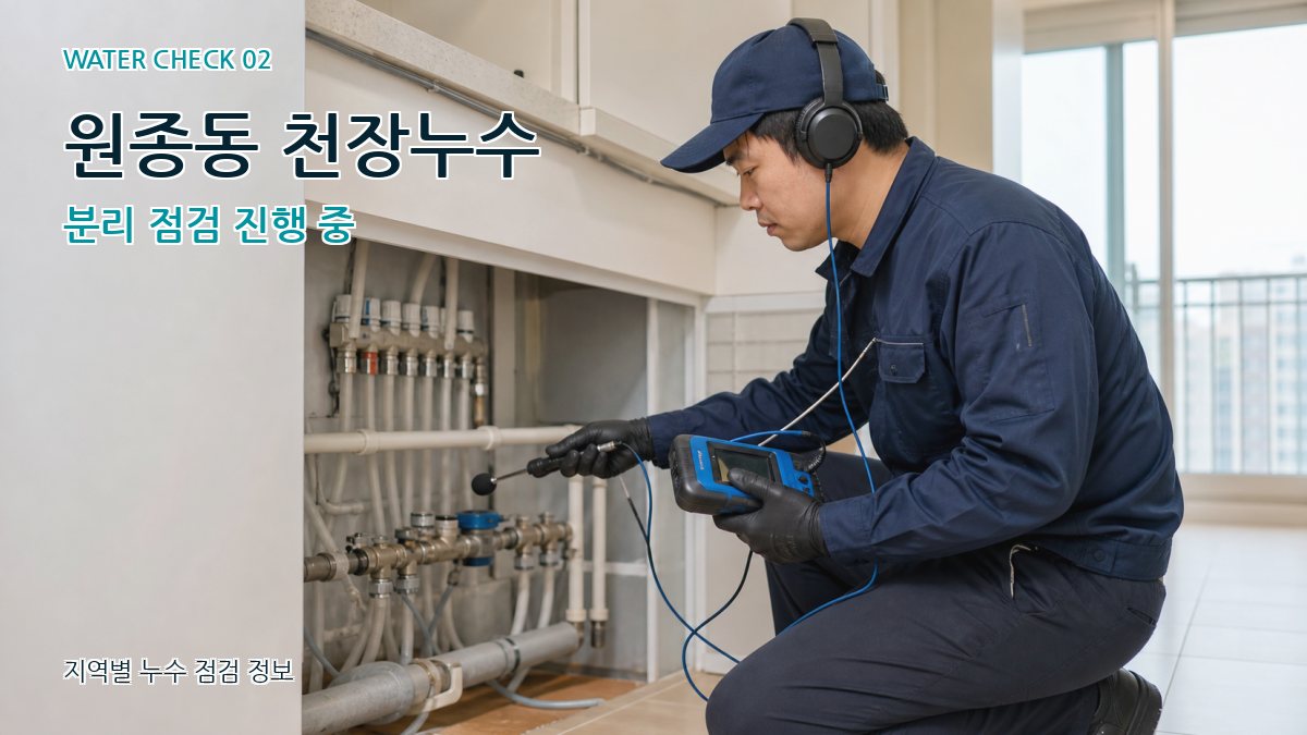 원종동 화장실누수 누수탐지 이미지