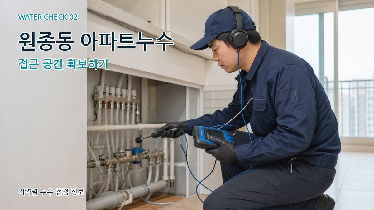 원종동 화장실누수 누수탐지 이미지