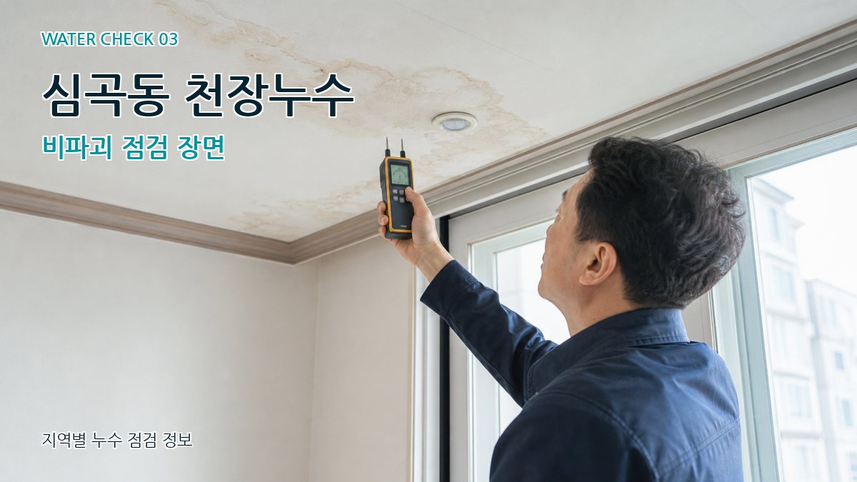 심곡동 천장누수 누수탐지 이미지
