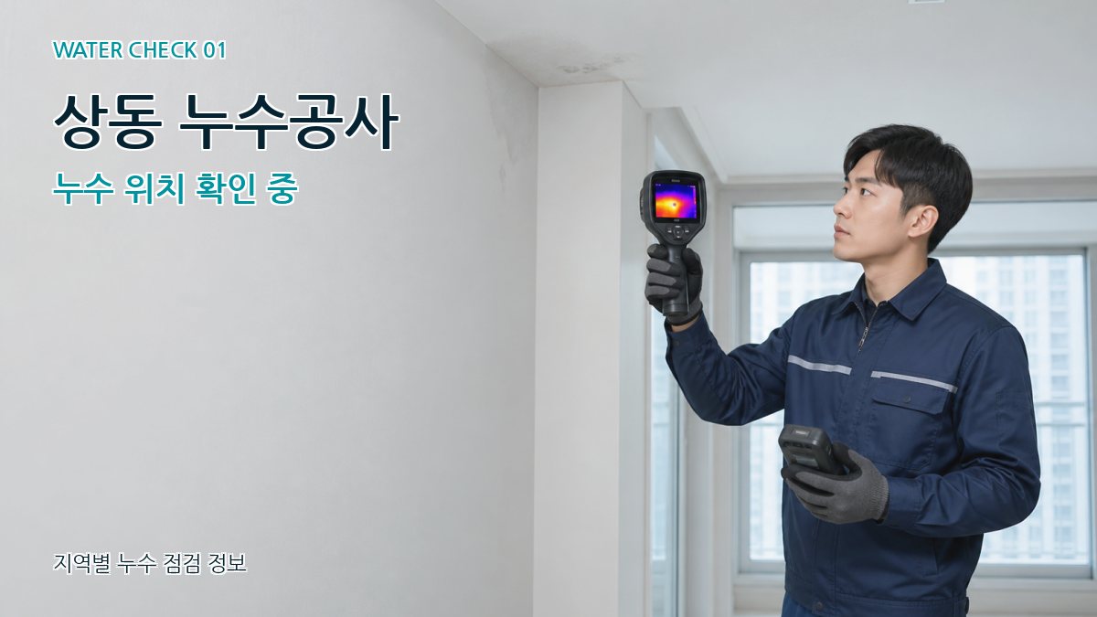 상동 아파트누수 누수탐지 이미지