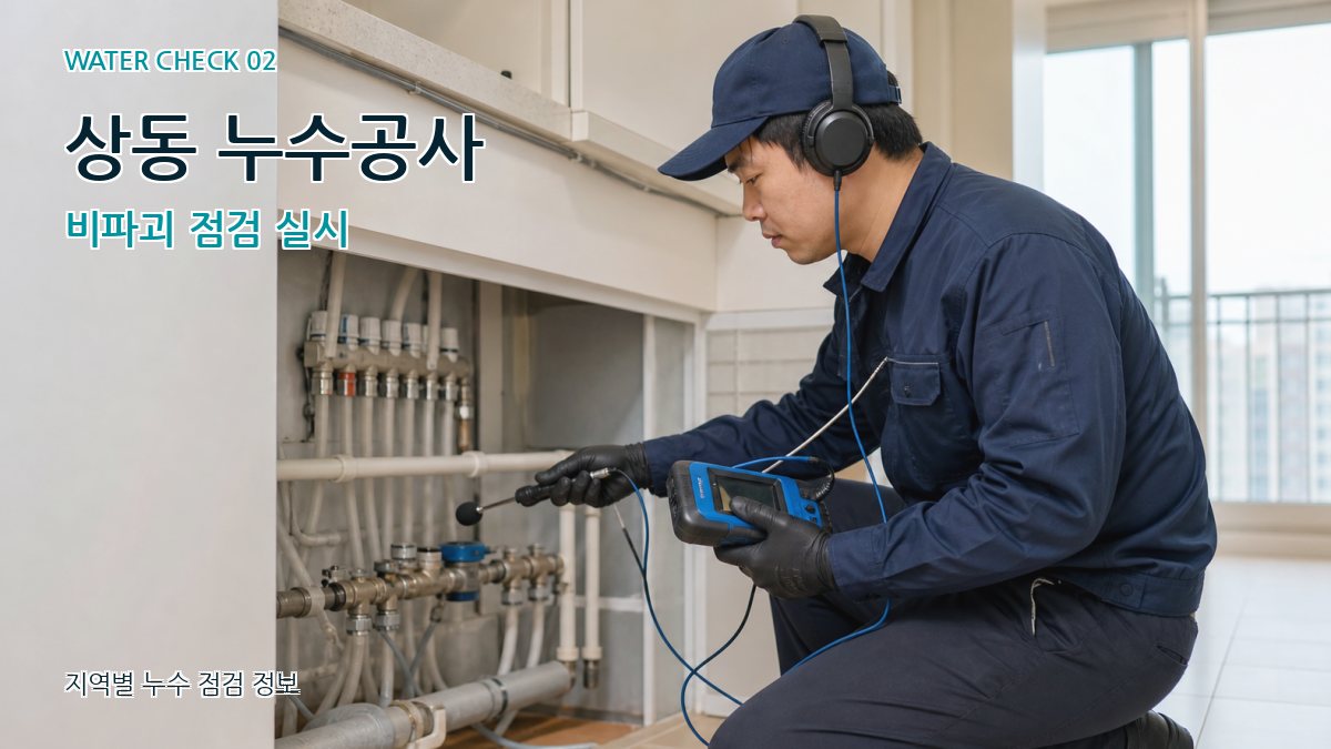 상동 화장실누수 누수탐지 이미지