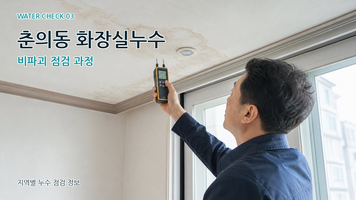 춘의동 화장실누수 비파괴 점검 과정