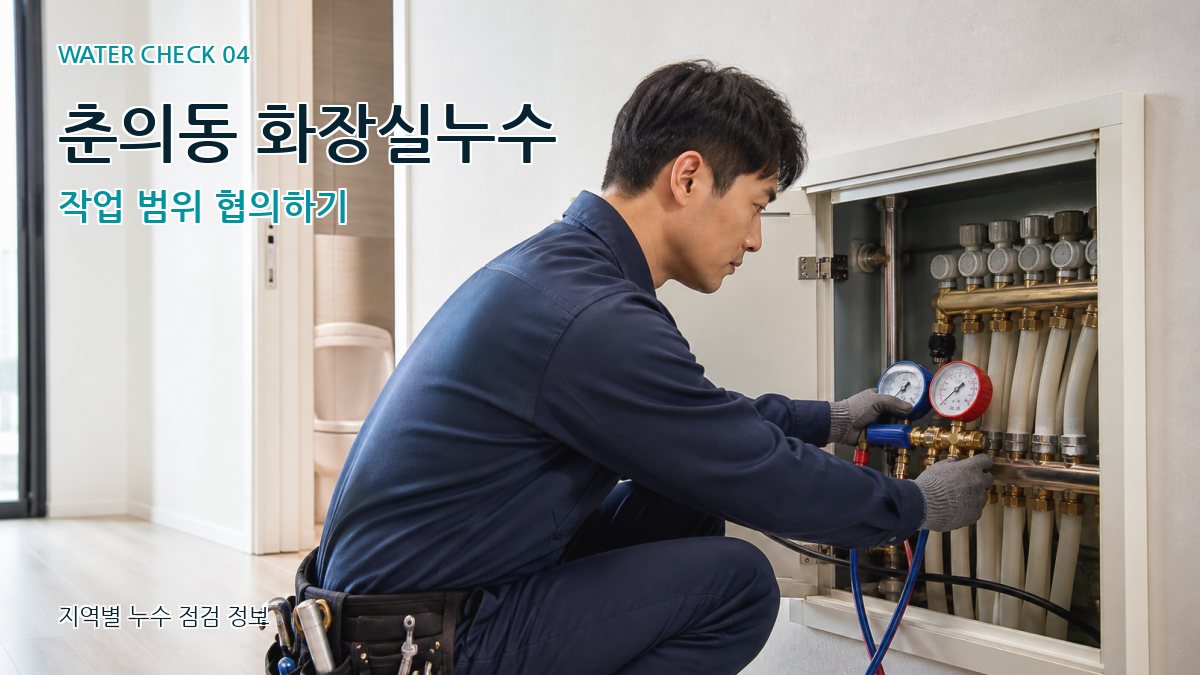춘의동 화장실누수 작업 범위 협의하기