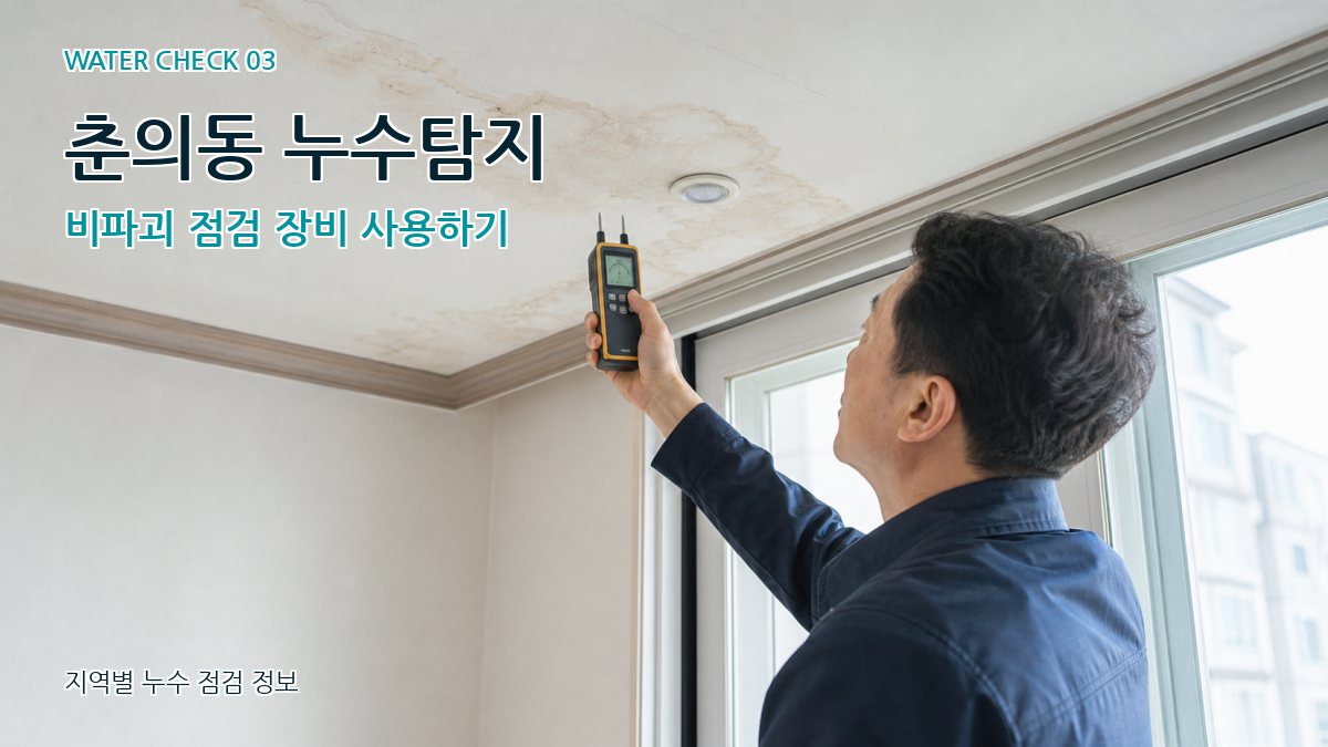 춘의동 천장누수 누수탐지 이미지