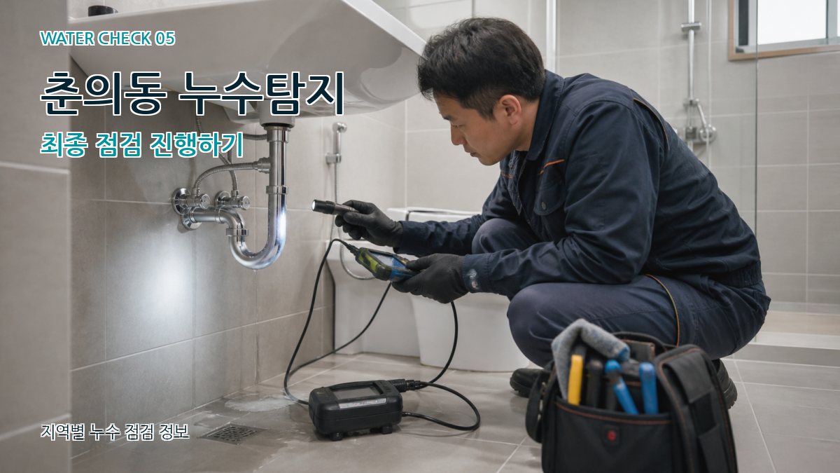 춘의동 누수공사 누수탐지 이미지