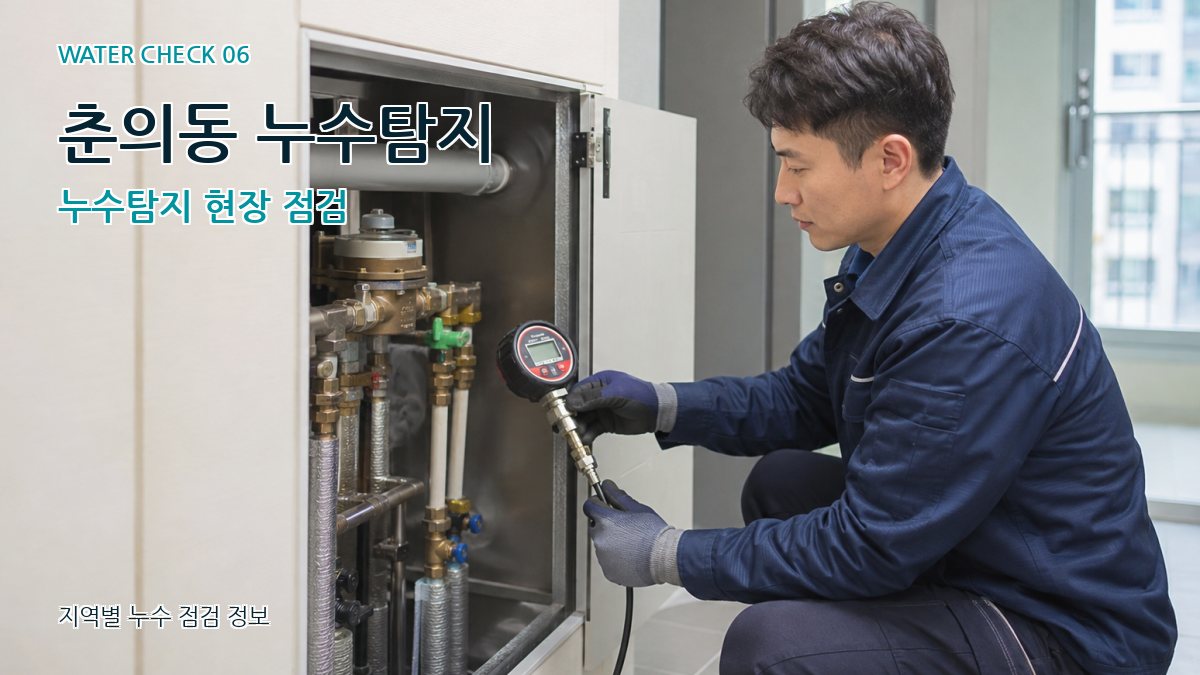 춘의동 누수탐지 누수탐지 현장 점검